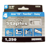 FPC Corporation - SUREBONDER - Staples for Wall Stapler - Heavy-Duty - 3/8" - Box of 1250