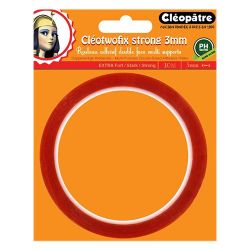 Cléopâtre - Cléotwofix - Rouleau Double-Face Adhésif - 3mm x 10m