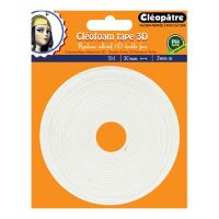Cléopâtre - Cléofoam Tape 3D - Ruban Double-Face Mousse - 10mm x 2mm x 5M