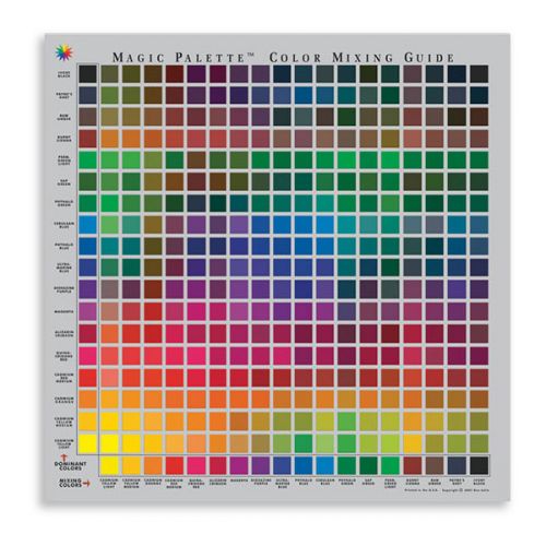 Magic Palette - Color Mixing Guide - Guide des Couleurs - 11.5" x 11.5"