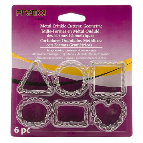 CERNIT - Lot de 6 Emporte-Pièces en Métal - Formes Géométriques Ondulées - De 3 à 4cm