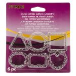 CERNIT - Lot de 6 Emporte-Pièces en Métal - Formes Géométriques Ondulées - De 3 à 4cm