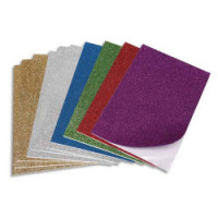 O'Color - Adhesive Glitter Foam - 10 Sheets - About A4 - 20x30cm