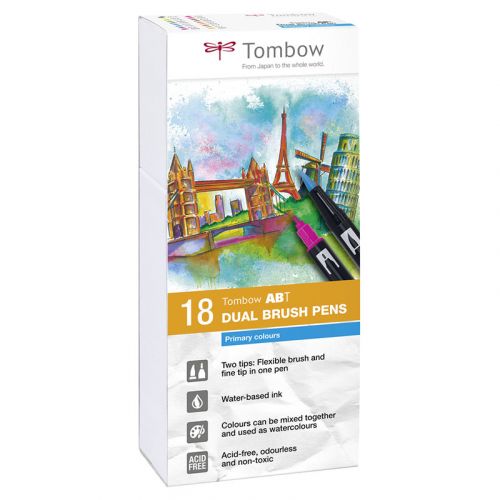 Tombow - ABT - Set de 18 - Couleurs Primaires
