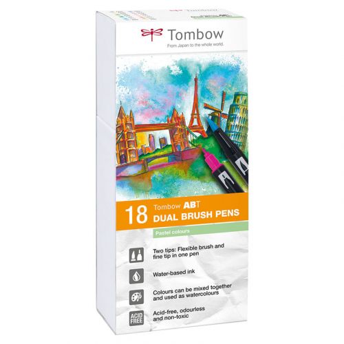 Tombow - ABT - Set de 18 - Couleurs Pastels
