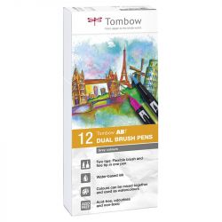 Tombow - ABT - Set de 12 - Nuances de Gris