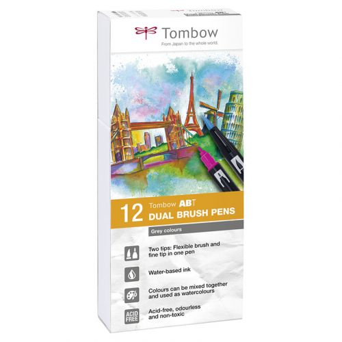 Tombow - ABT - Set of 12 - Shades of Grey