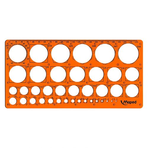 Maped - Circle Template - Ø1mm to Ø35mm