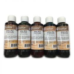 O'Color - Encre à Dessiner - À Base d'Eau - 250ml - G1 (Basiques)