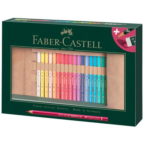 Faber-Castell - POLYCHROMOS® Artist Color Pencils - Pencil Roll - 30 Colors