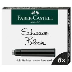 Faber-Castell - Set of 6 Ink Cartridges - Standard - Black