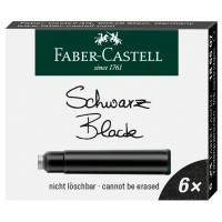 Faber-Castell - Lot de 6 Cartouches d'Encre - Standard - Noir