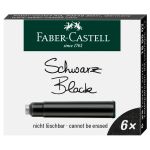 Faber-Castell - Set of 6 Ink Cartridges - Standard - Black