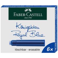 Faber-Castell - Set of 6 Ink Cartridges - Standard - Royal Blue