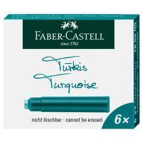 Faber-Castell - Set of 6 Ink Cartridges - Standard - Turquoise