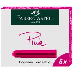 Faber-Castell - Lot de 6 Cartouches d'Encre - Standard - Rose