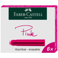 Faber-Castell - Lot de 6 Cartouches d'Encre - Standard - Rose