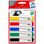 Faber-Castell - Set of 5 Textile Markers - "Basics" Pack
