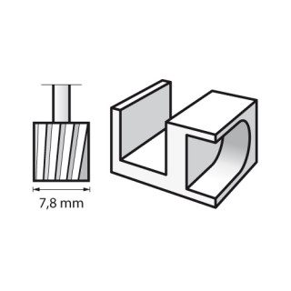 DREMEL - Fraises Acier Rapide (2) - Haute Vitesse - Bout Cylindrique - Ø7.8mm (115)