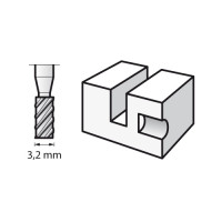 DREMEL - Fraises Acier Rapide (2) - Bout Cylindrique Ø3.2mm - Haute Vitesse (194)