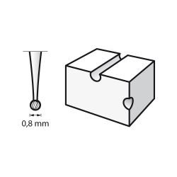 DREMEL - Fraises à Graver (3) - Bout Rond Ø0,8mm (105)