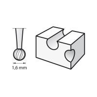 DREMEL - Fraises à Graver (3) - Bout Rond Ø1,6mm (106)