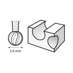 DREMEL - Fraises à Graver (3) - Bout Rond Ø2,4mm (107)