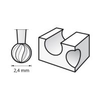 DREMEL - Fraises à Graver (3) - Bout Rond Ø2,4mm (107)