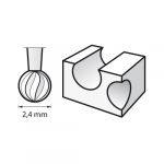DREMEL - Fraises à Graver (3) - Bout Rond Ø2,4mm (107)