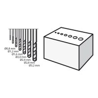 DREMEL - Jeu de 7 Forets / Mèches - Ø0,8/1,2/1,6/2,0/2,4/2,8/3,2mm - Précision (628)