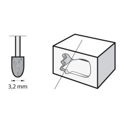 DREMEL - Meule à Rectifier 3,2mm - Carbure de Silicium (83322)