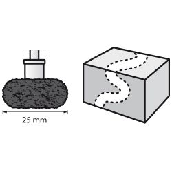 DREMEL - Tampons Abrasifs / POLISSOIRS DE FINITION (2) - EZ Speed Ø25mm - Grain 320/380 (512)