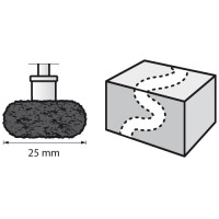 DREMEL - Tampons Abrasifs / POLISSOIRS DE FINITION (2) - EZ Speed Ø25mm - Grain 320/380 (512)