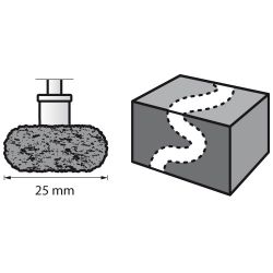 DREMEL - Tampons Abrasifs / POLISSOIRS DE FINITION (2) - EZ Speed Ø25mm - Grain 180/280 