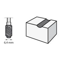 DREMEL - Bandes de Ponçage (2) - + Mandrin Ø6.4mm - Grain 60 (Gros) (430)