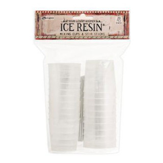 ICE RESIN MIXING CUPS & STIR STICKS, 20 EA