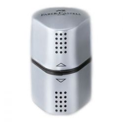 Faber-Castell - Argent - Taille Crayon - Grip - Trio Grip 2001 trio sharpening box, silver, set of 1