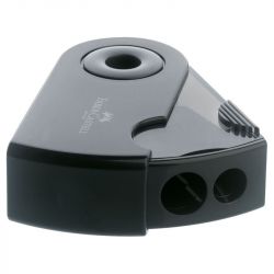 Faber-Castell - 2 Trous - Noir - Taille-Crayon - Taille-crayon 2 usages Sleeve noir