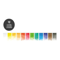 MILAN - Aquarelle - Boîte Métal de 12 Demi-Godets