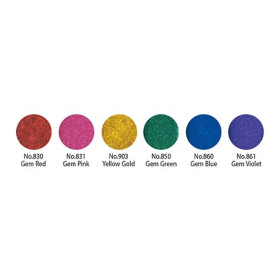 KURETAKE - GANSAI TAMBI - Aquarelle Métallisée - Gem Colors - 6 Pastilles