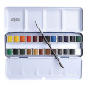LEFRANC & BOURGEOIS - Fine Watercolour - 24 Half Pans - Metal Box