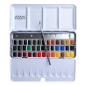 LEFRANC & BOURGEOIS - Aquarelle Fine - 40 Demi-Godets - Boîte Métal