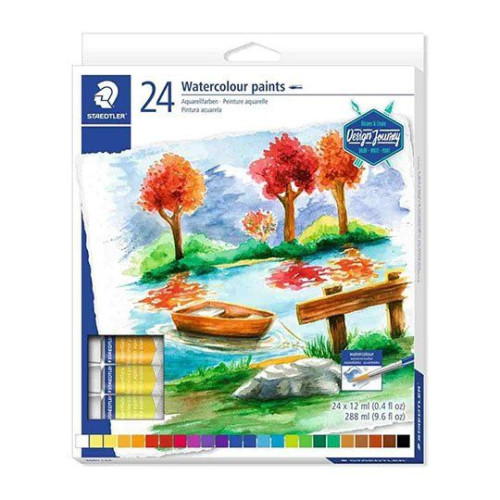 STAEDTLER - Karat Aquarell - Peinture Aquarelle - 24 Tubes de 12ml