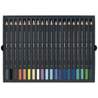 CARAN D'ACHE - Museum Aquarelle - Watercolor Pencils - 20 Colors - Marine Set