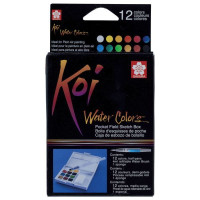SAKURA - KOI - Watercolour Sketch Box - 12 Half Pans