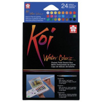 SAKURA - KOI - Watercolour Sketch Box - 24 Half Pans