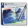 STAEDTLER - Karat Aquarell 125 - Crayons Aquarellables - 36 Couleurs - Boîte Métal