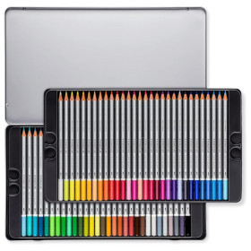 STAEDTLER - Karat Aquarell 125 - Watercolor Pencils - 60 Colors - Metal Tin