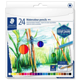 STAEDTLER - Crayons Aquarellables 146 10C - 24 Couleurs - Étui Carton