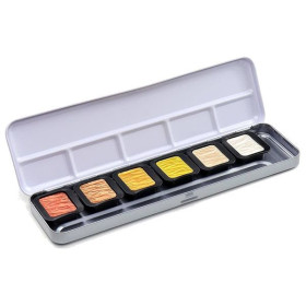 FINETEC - Pearlescent Watercolour - Essential - Metal Tin of 6 Colours